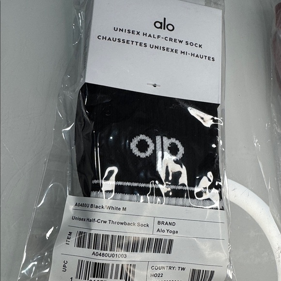 ALO Yoga Women's half crew Socks - Black, Gray, and Pink bundle - Picture 3 of 4